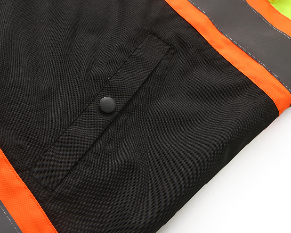 Kiwi High Visibility 3-in-1 Hooded & Fleece Lined ANSI/ISEA 107-2020, Type R, Class 3 Two Tone, Contrast Trimmed Water Resistant Neon Safety Jacket [71500]
