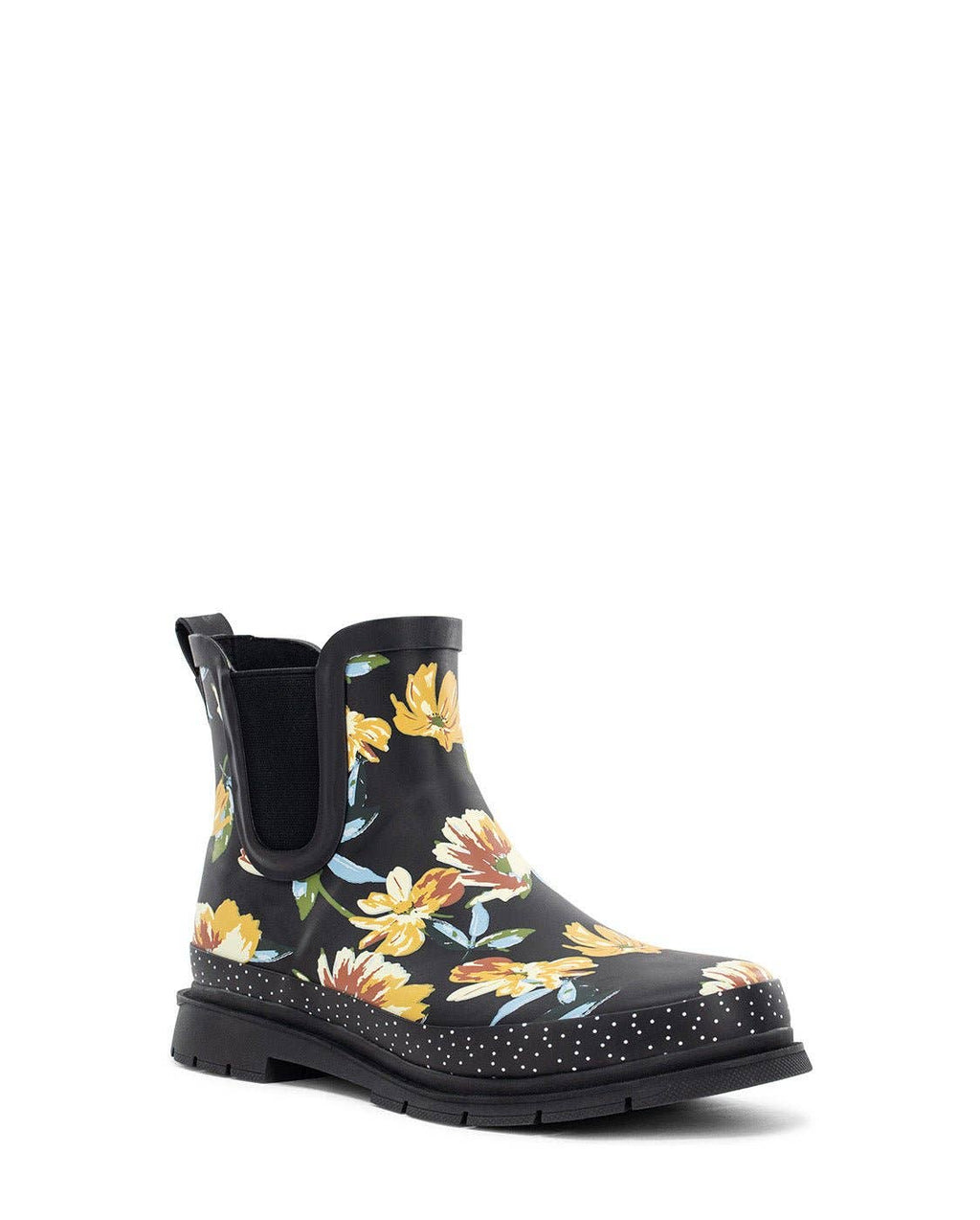 Women's Floral Chelsea Rain Boot - Black