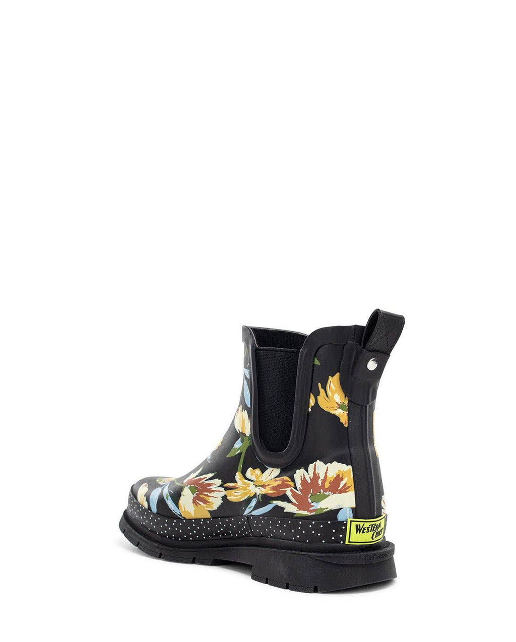 Women's Floral Chelsea Rain Boot - Black