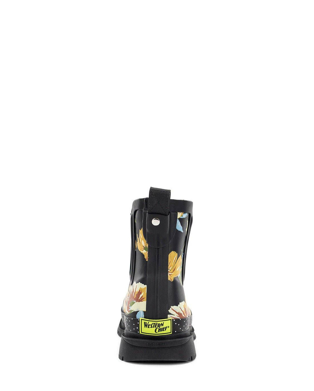 Women's Floral Chelsea Rain Boot - Black