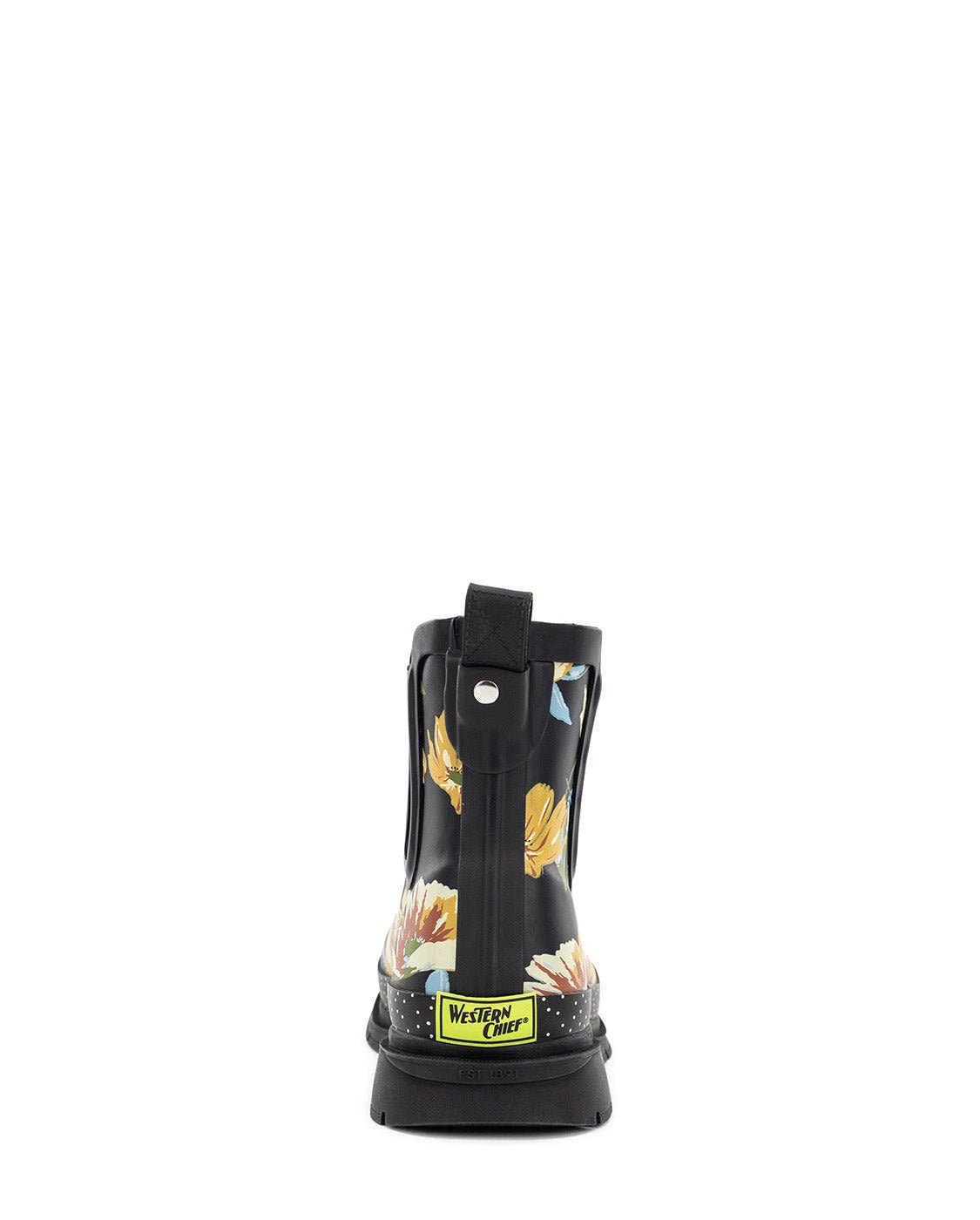 Women's Floral Chelsea Rain Boot - Black