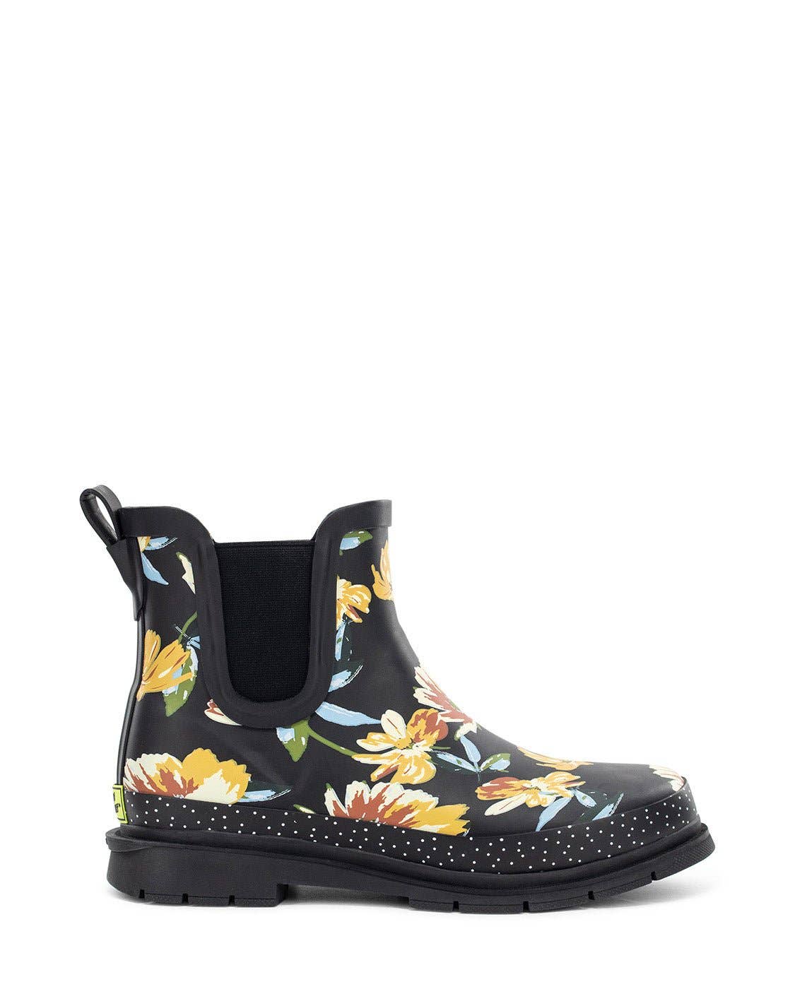 Women's Floral Chelsea Rain Boot - Black