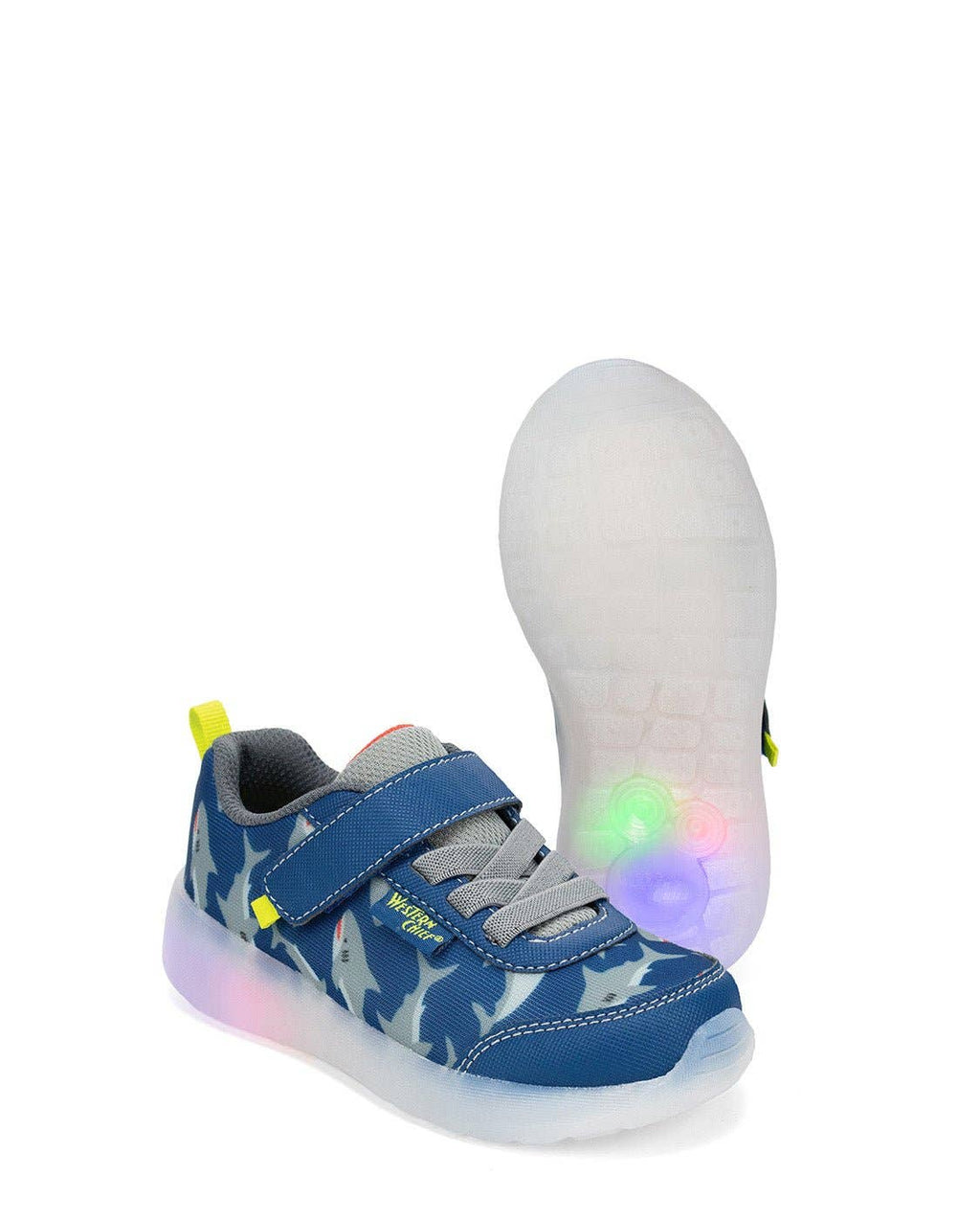 Kids Lighted Flash Feet Shark Sneaker - Blue