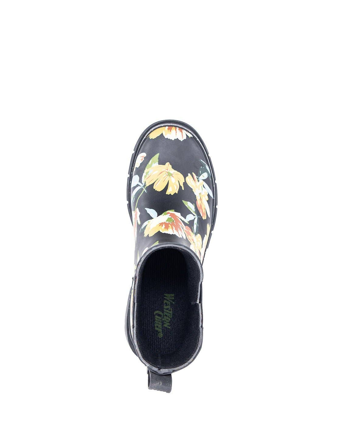 Women's Floral Chelsea Rain Boot - Black