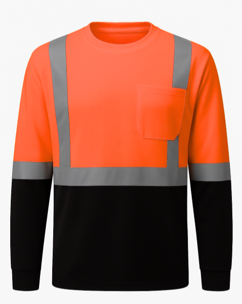 Cotton World Hi-Vis Reflective T-Shirt Class 2 Double Tone