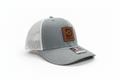Durango Heather Grey White Trucker Hat - White Background