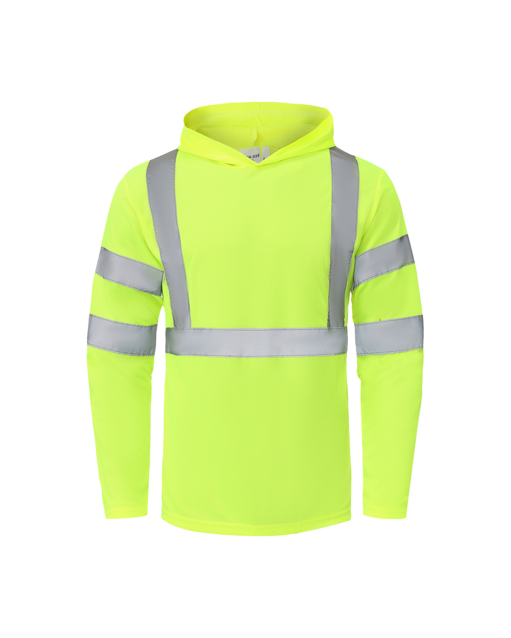 Ideal Club High Visibility ANSI/ISEA 107-2020, Type R, Class 3 Neon Long Sleeve Safety Hoodie