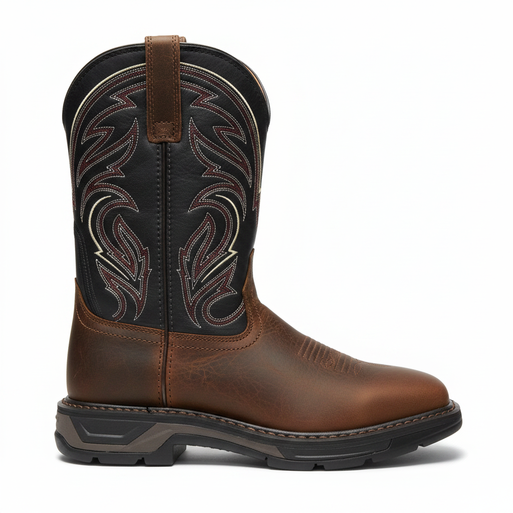 Side profile western work boot